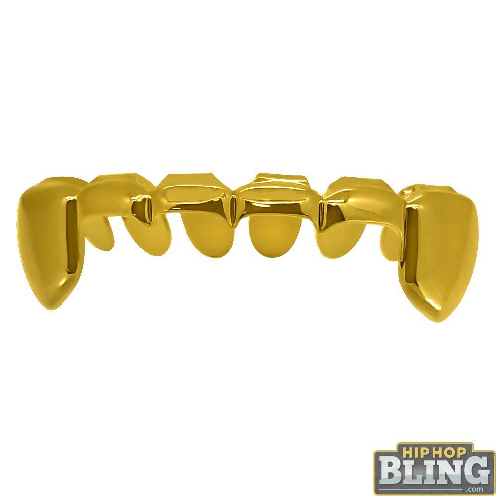 Gold Grillz Half Open Bottom Teeth HipHopBling