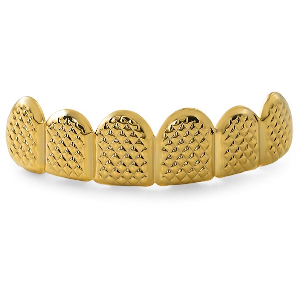 Gold Grillz Pyramids Custom Teeth HipHopBling