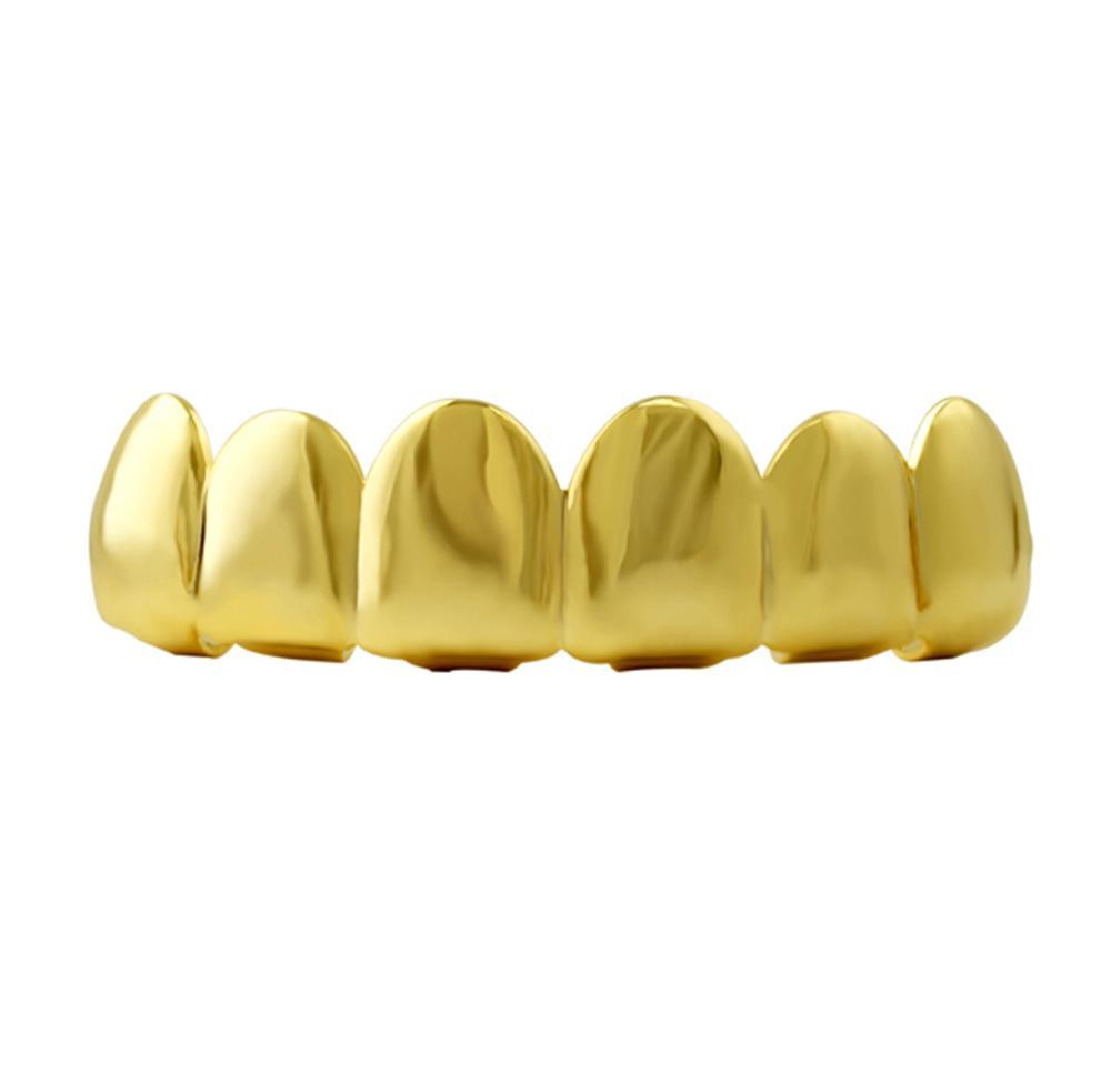 Gold Grillz Top Teeth HipHopBling