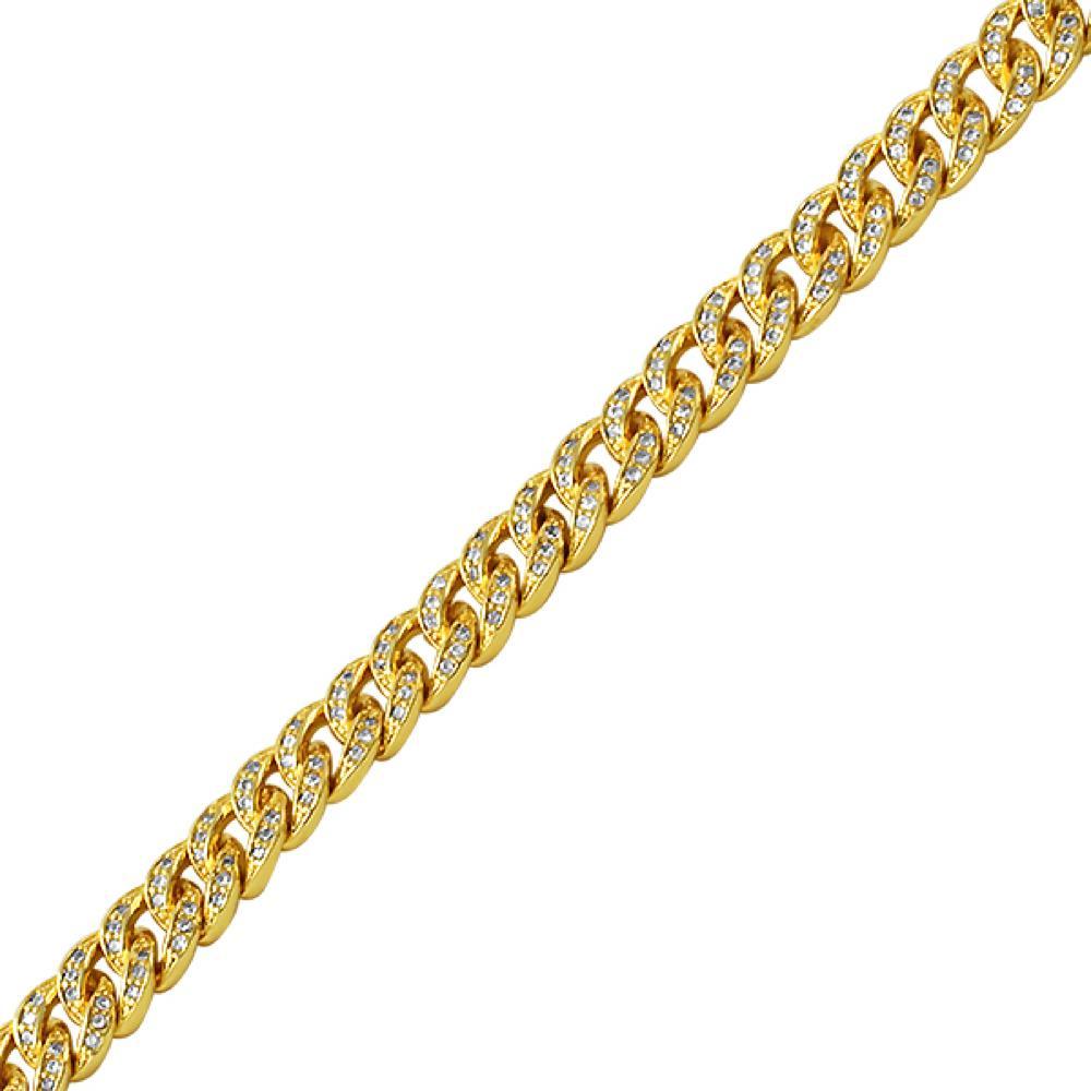 Gold Miami Cuban CZ Bling Bling Bracelet 6MM HipHopBling