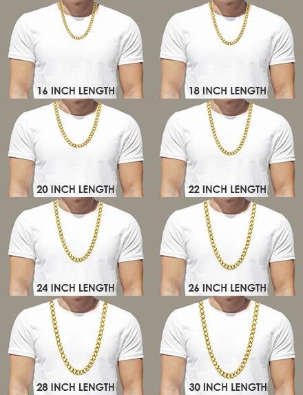 Gold Plated Cuban Box Chain Necklace 8MM 24" HipHopBling
