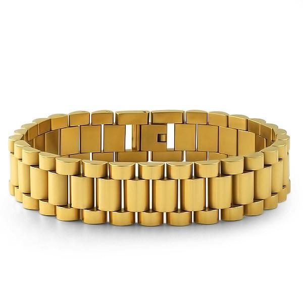 Gold President Style Bracelet HipHopBling
