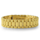 Gold Presidential Bracelet with Watch Buckle HipHopBling