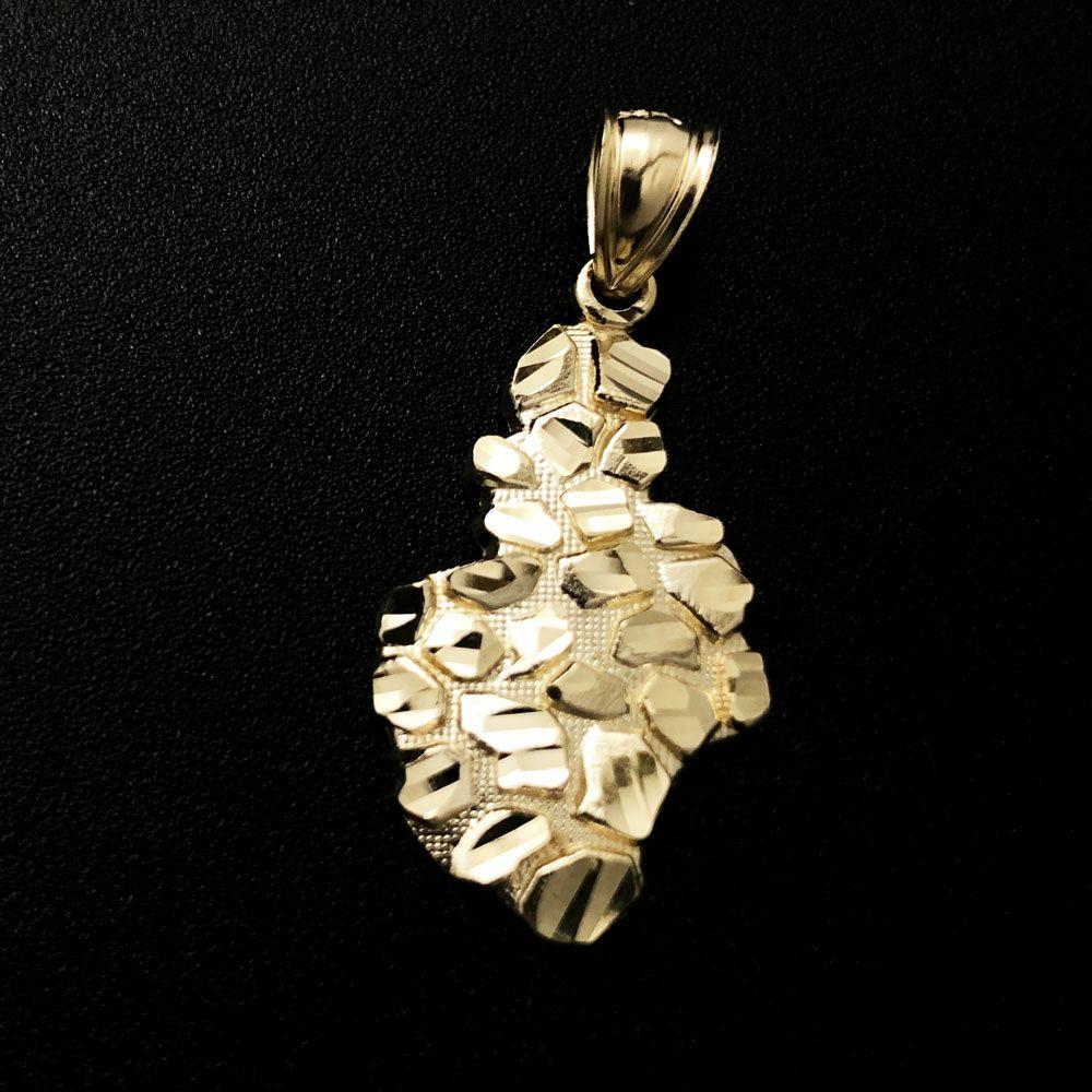 Golden Nugget DC 10K Yellow Gold Pendant HipHopBling