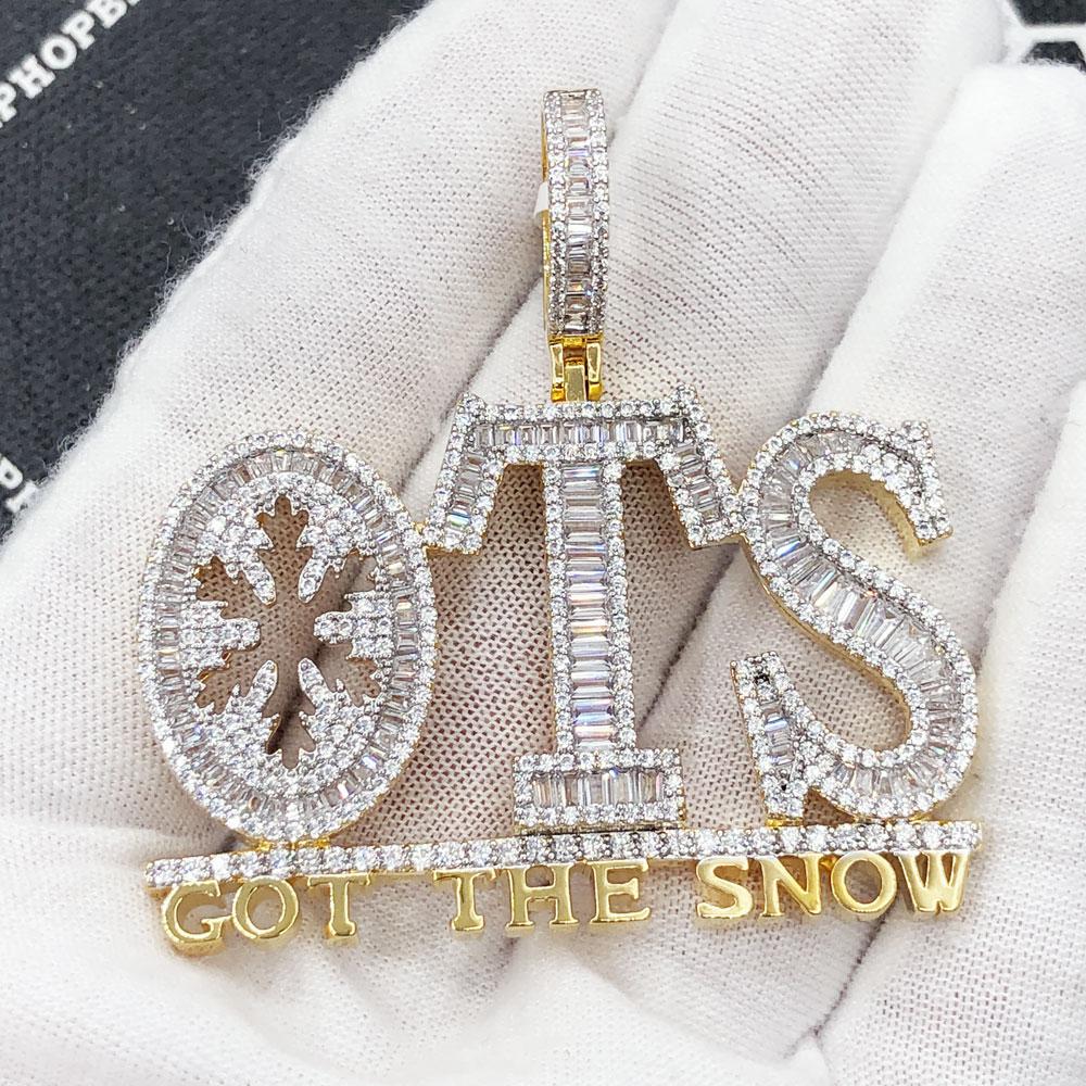 Got the Snow Baguette CZ Hip Hop Iced Out Pendant Yellow Gold HipHopBling