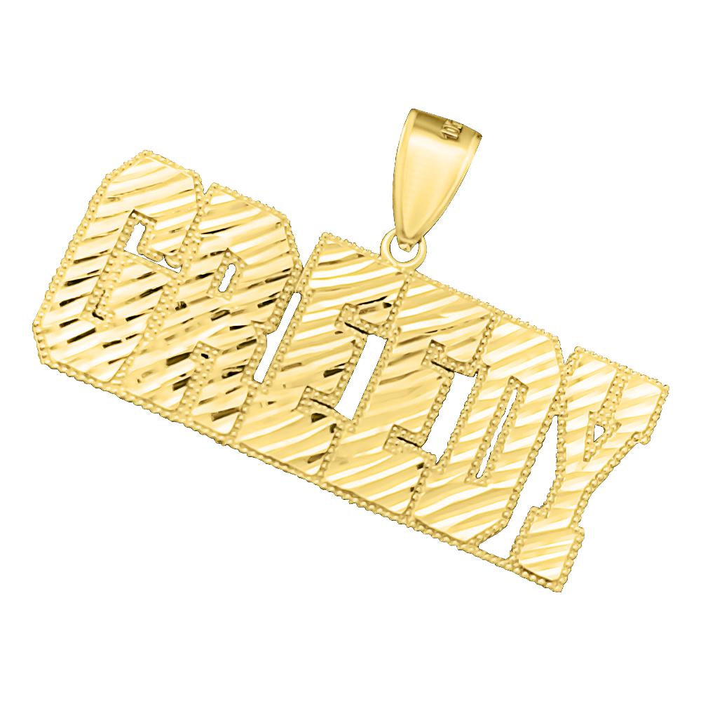 Greedy DC 10K Yellow Gold Pendant HipHopBling