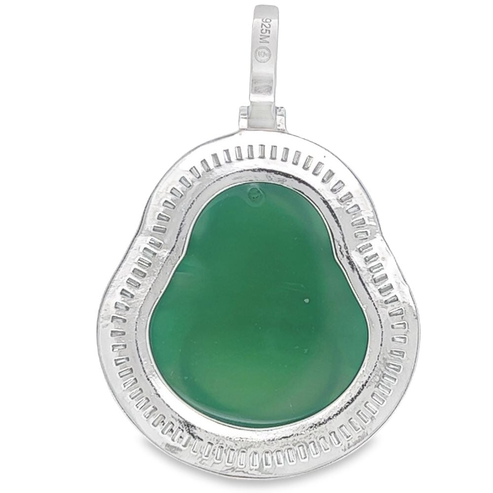 Green 'Jade' Baguette VVS Moissanite Pendant 2.33cttw .925 Sterling Silver HipHopBling