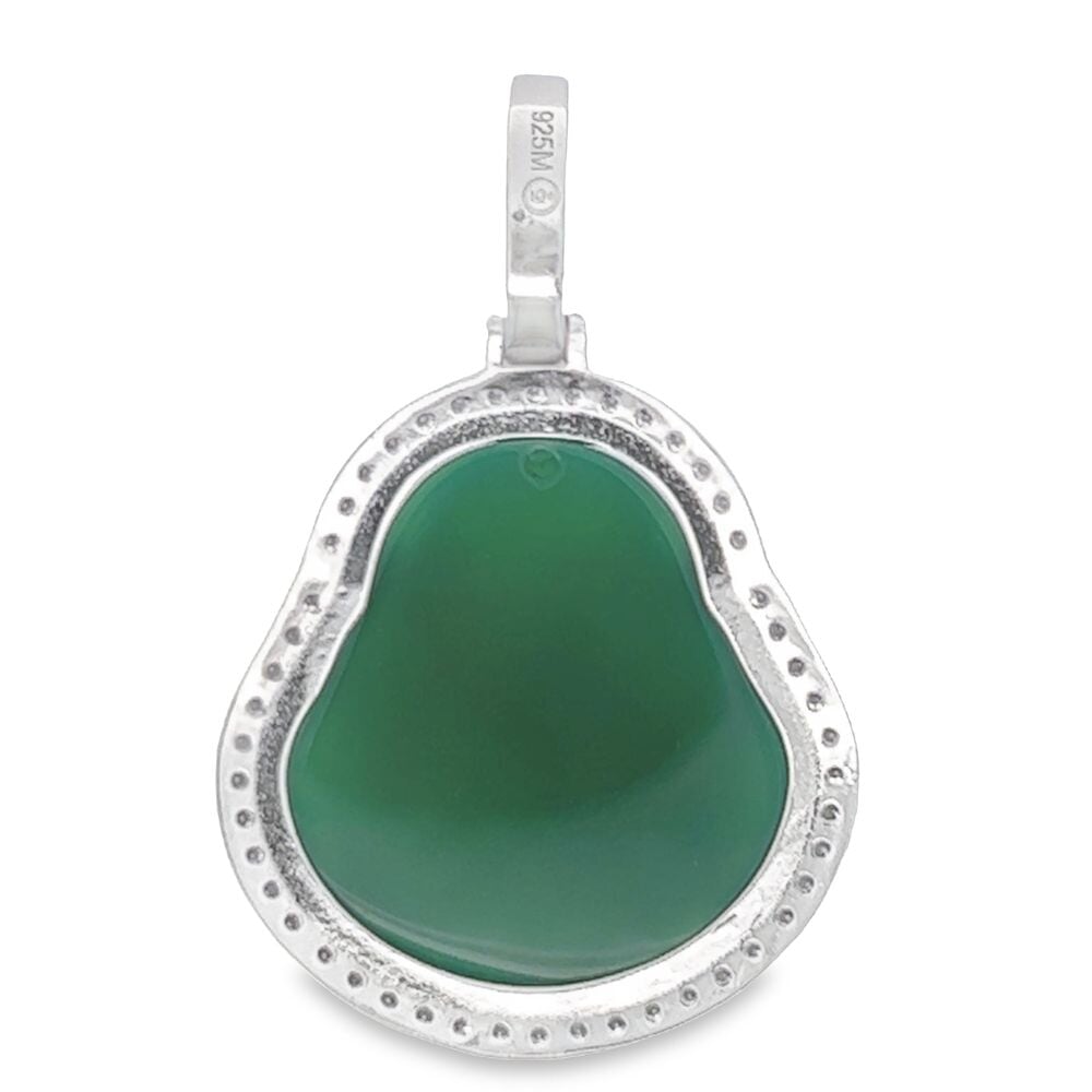 Green 'Jade' VVS Moissanite Pendant 1.32cttw .925 Sterling Silver HipHopBling