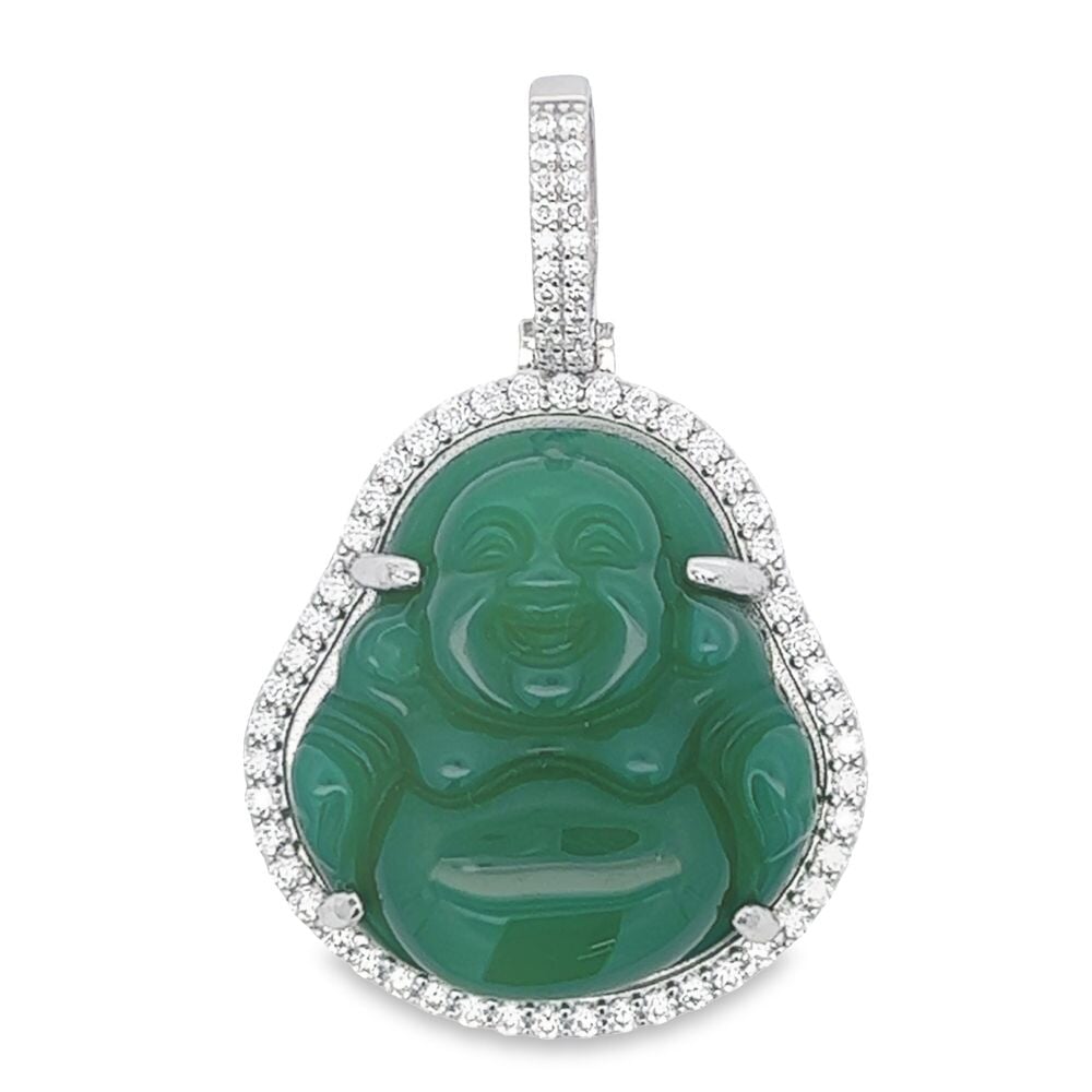 Green 'Jade' VVS Moissanite Pendant 1.32cttw .925 Sterling Silver HipHopBling