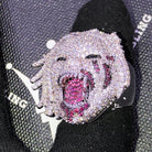 Half Man Half Beast Iced Out Hip Hop Ring White Gold 7 HipHopBling