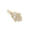 Hamsa Baguette 2.88cttw Diamond Pendant 10K Gold 10K Yellow Gold HipHopBling