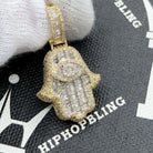 Hamsa Diamond Pendant 1.33cttw 10K Yellow Gold HipHopBling