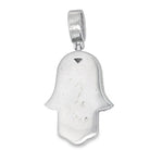 Hamsa SOLID BACK 2.15 Carat VVS Moissanite Pendant .925 Sterling Silver HipHopBling