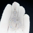 Handicap Baguette Iced Out Hip Hop Pendant White Gold HipHopBling