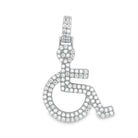 Handicap VVS Moissanite Pendant 1.42cttw .925 Sterling Silver HipHopBling