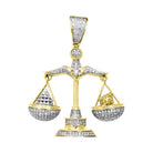 Hanging Scale Money Diamond Pendant .50cttw 10K Yellow Gold HipHopBling