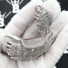 Hawk Baguette CZ Hip Hop Bling Bling Pendant White Gold HipHopBling
