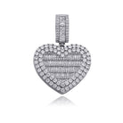 Heart Baguette Iced Out Hip Hop Pendant Yellow Gold HipHopBling
