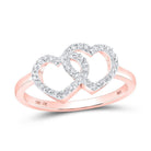 Heart Stack Diamond Ring 10K Gold 10K Rose Gold HipHopBling