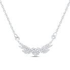 Heart Wings Diamond Charm Pendant Necklace 10K Gold 10K Yellow Gold HipHopBling