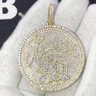 Heaven or Hell 3D Medallion VVS CZ Hip Hop Iced Out Pendant Yellow Gold HipHopBling