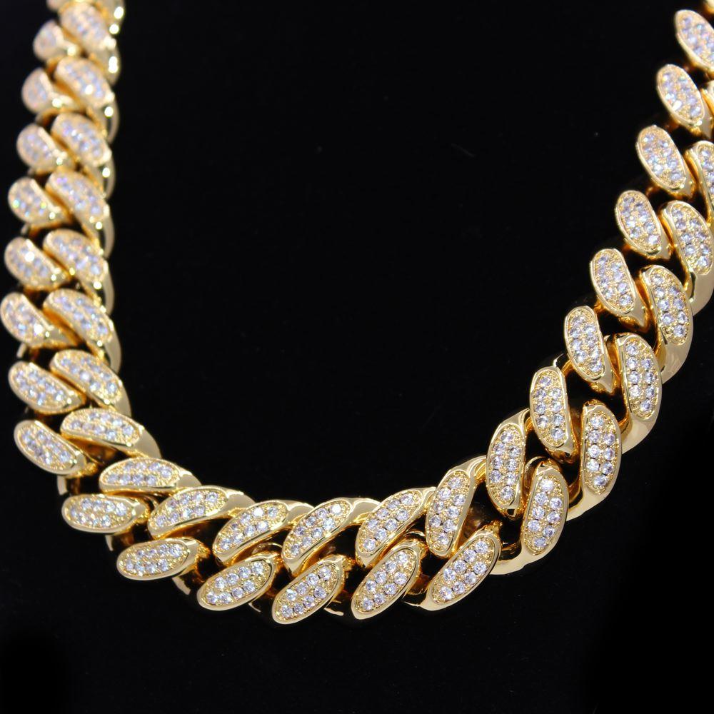 HEAVY 20MM Cuban Link Hip Hop Bling Bling Chain Yellow Gold 18" HipHopBling