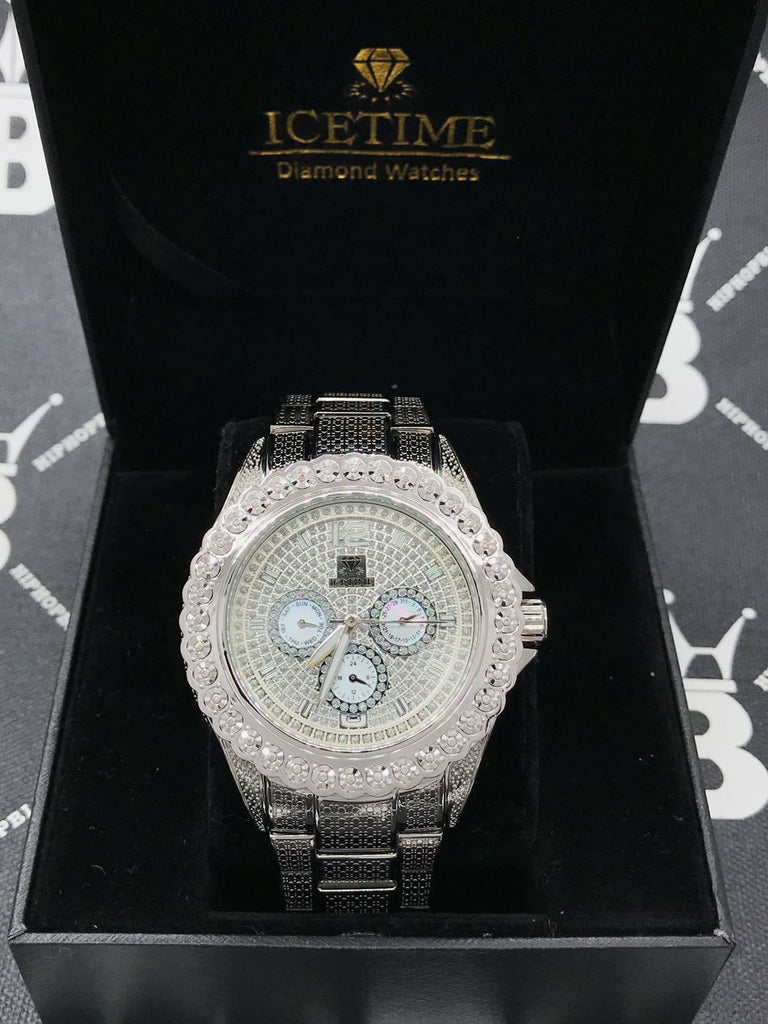 Heavy Bling 1 Row .25cttw Diamond Watch IceTime HipHopBling