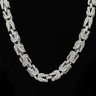Hip Hop Bling 3D Turkish Iced Out Chain 8MM White Gold 18" HipHopBling