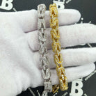 Hip Hop Bling 3D Turkish Iced Out Chain 8MM White Gold 18" HipHopBling