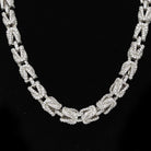 Hip Hop Bling 3D Turkish Iced Out Chain 8MM White Gold 18" HipHopBling
