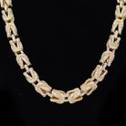 Hip Hop Bling 3D Turkish Iced Out Chain 8MM Yellow Gold 18" HipHopBling