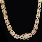 Hip Hop Bling 3D Turkish Iced Out Chain 8MM Yellow Gold 18" HipHopBling