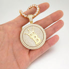 Hip Hop Bling Crown Spinning Medallion Gold Pendant Yellow Gold HipHopBling