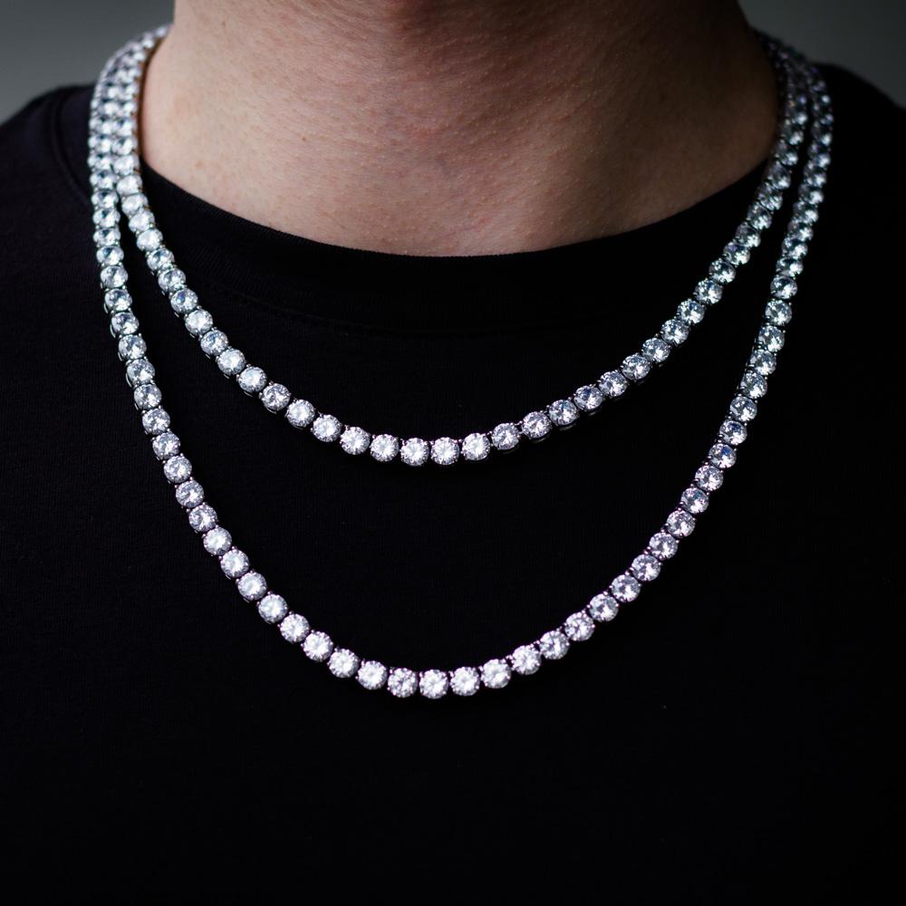 Hip Hop Bling VVS Iced Out Tennis Chain 4MM Yellow Gold 16" HipHopBling