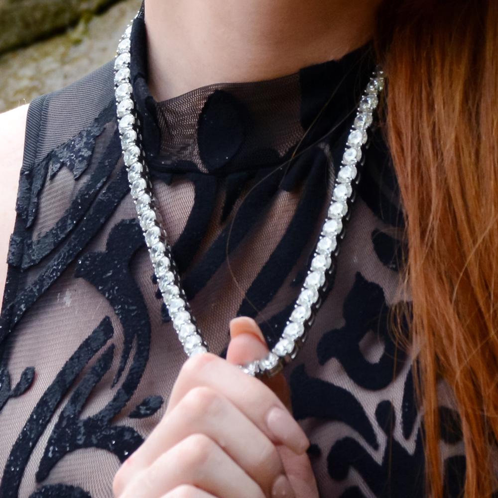 Hip Hop Bling VVS Iced Out Tennis Chain 4MM Yellow Gold 16" HipHopBling