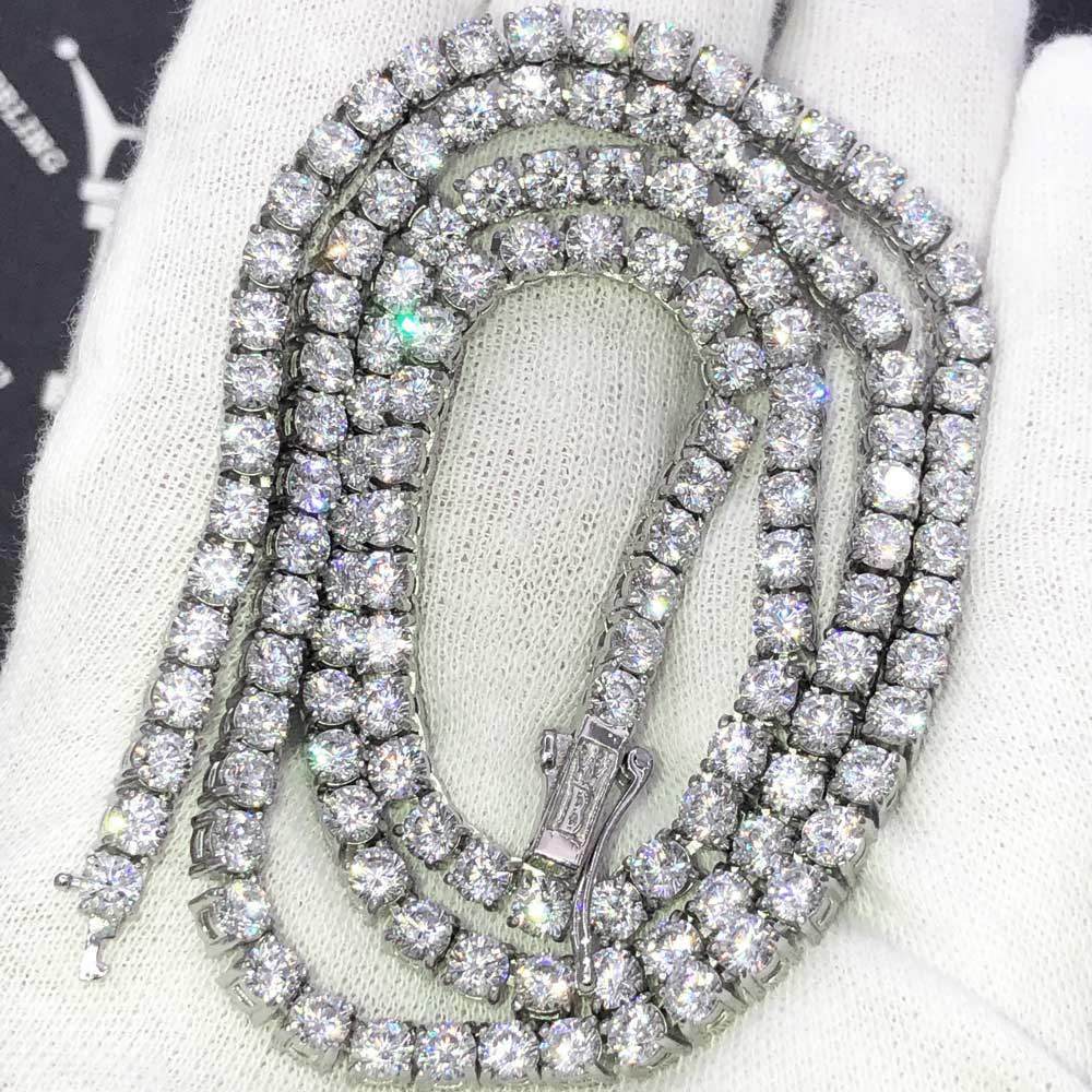 Hip Hop Bling VVS Iced Out Tennis Chain 4MM Yellow Gold 16" HipHopBling