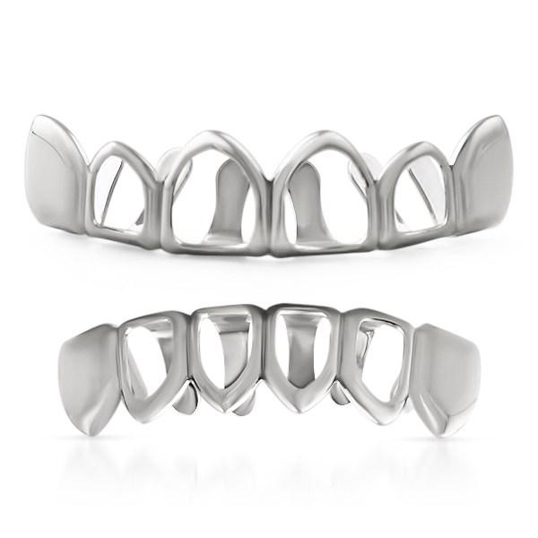 Hip Hop Grillz 4 Open Teeth Set HipHopBling