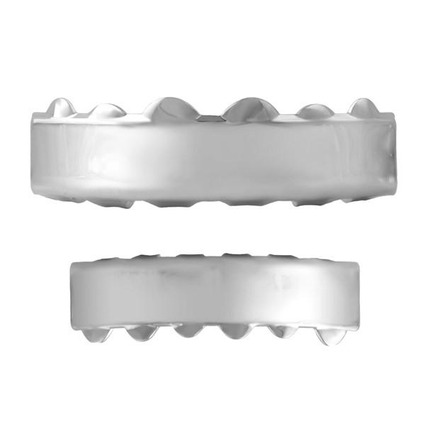 Hip Hop Grillz Bar Style Rhodium Set HipHopBling