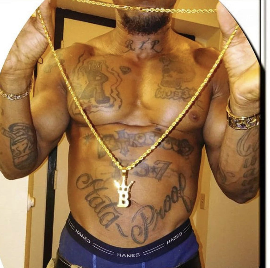 HipHopBling Classic Logo Pendant in Gold HipHopBling