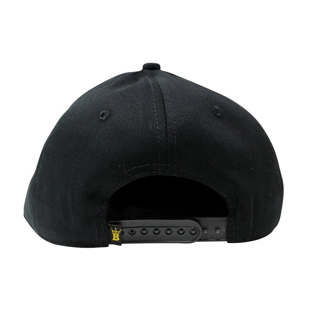 HipHopBling Crown Logo Black Cotton Snapback Hat HipHopBling
