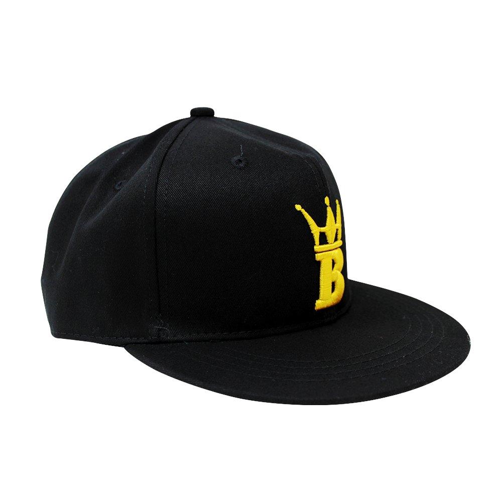 HipHopBling Crown Logo Black Cotton Snapback Hat HipHopBling