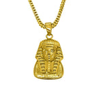 HipHopBling Gold Egyptian Pharaoh Pendant Free 2.5MM Franco 24 Inch Chain HipHopBling