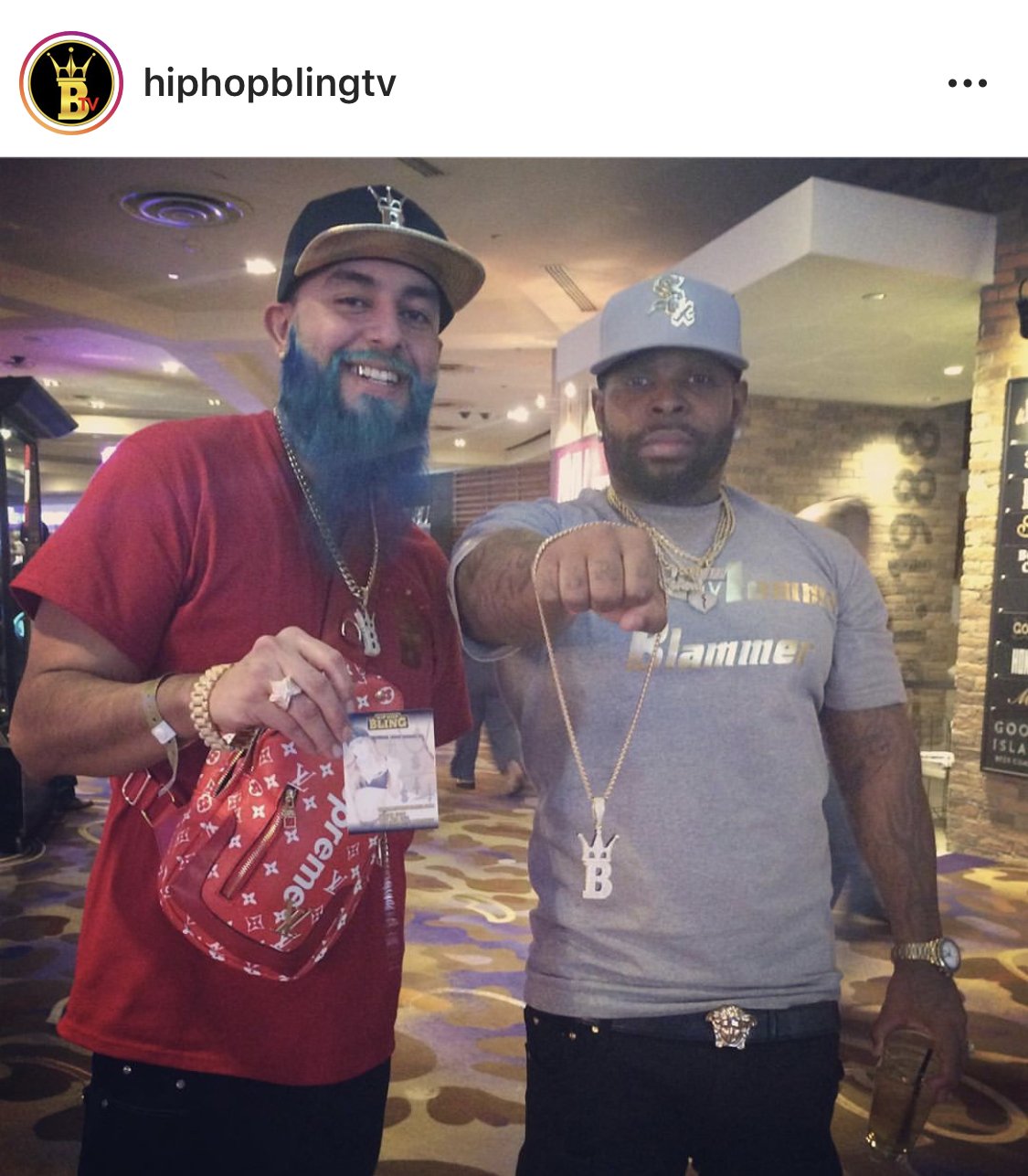 HipHopBling Logo 3D Large Gold Micro Pave Pendant HipHopBling