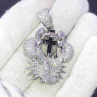 Holding the Cross CZ Hip Hop Bling Bling Pendant White Gold HipHopBling