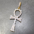 Hot Ankh Bling Bling CZ Cross in Gold HipHopBling