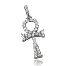 Hot Ankh Bling Bling CZ Cross in Rhodium HipHopBling