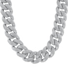 HUGE 24MM 3D Cuban Bling Bling Chain White/Yellow Gold Yellow Gold 18" HipHopBling
