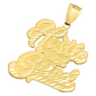 Hustle and Grind DC 10K Yellow Gold Pendant HipHopBling