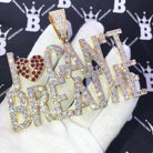 I Can't Breathe Bling Bling Hip Hop Pendant Yellow Gold HipHopBling