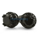 Ice Border Solitaire Black CZ Bling Bling Earrings HipHopBling